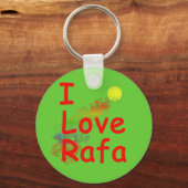 Porte-clés I Love Rafa Tennis Design (Recto)