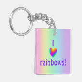 Porte-clés I Love Rainbows Porte - clé (Devant gauche)