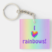 Porte-clés I Love Rainbows Porte - clé (Devant)
