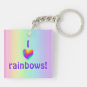 Porte-clés I Love Rainbows Porte - clé (Dos)
