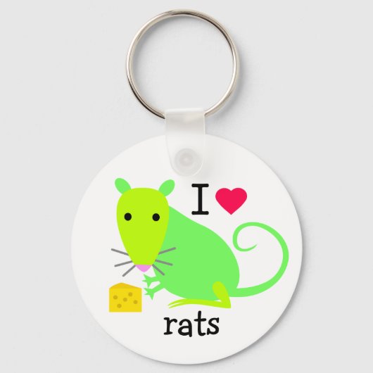 Porte-clés I Love Rats Porte - clé (Recto)