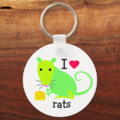 Porte-clés I Love Rats Porte - clé (Recto)