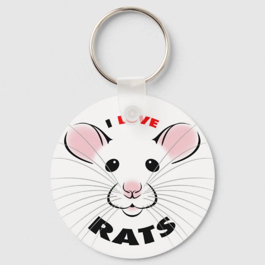 Porte-clés I Love Rats Porte - clé (Recto)