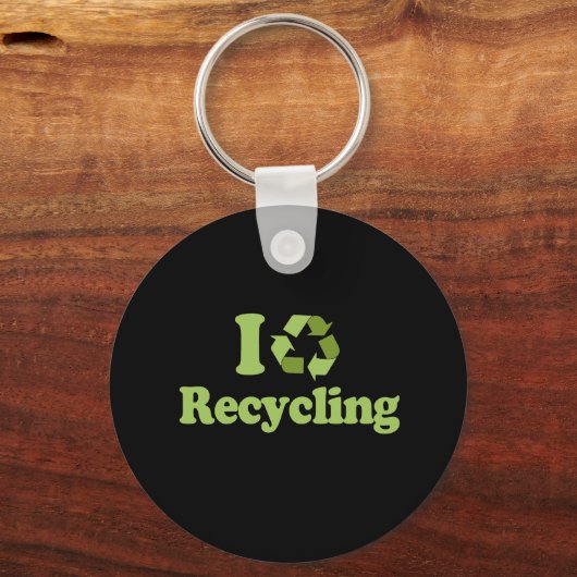 Porte-clés I Love recyclage (Recto)