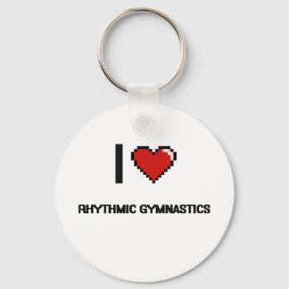 Porte-clés I Love Rhythmic Gymnastique Digital Retro Design