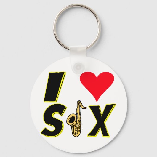 Porte-clés I Love Sax (Recto)