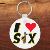 Porte-clés I Love Sax (Recto)