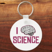 Porte-clés I Love Science (cerveau) (Recto)