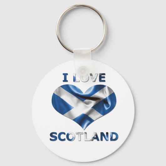 Porte-clés I Love Scotland Heart Flag (Recto)