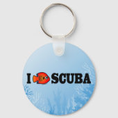 Porte-clés I Love scuba (Recto)