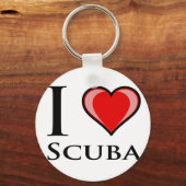 Porte-clés I Love scuba (Recto)