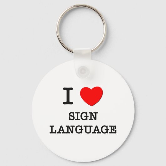 Porte-clés I Love Sign Language (Recto)