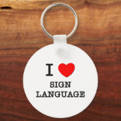 Porte-clés I Love Sign Language (Recto)