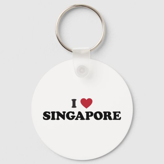 Porte-clés I Love Singapore (Recto)