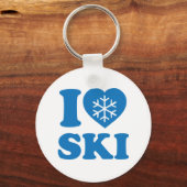 Porte-clés I Love Ski (Recto)