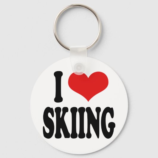 Porte-clés I Love Skiing (Recto)