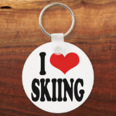 Porte-clés I Love Skiing (Recto)