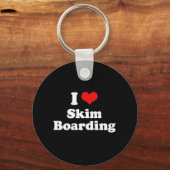 Porte-clés I Love Skim Boarding Tshirt (Recto)