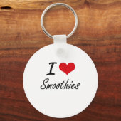 Porte-clés I Love Smoothies design artistique (Recto)