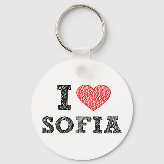 Porte-clés I love-Sofia (Recto)
