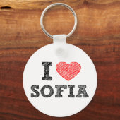 Porte-clés I love-Sofia (Recto)