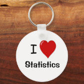 Porte-clés I Love Statistics - I Heart Statistics (Recto)