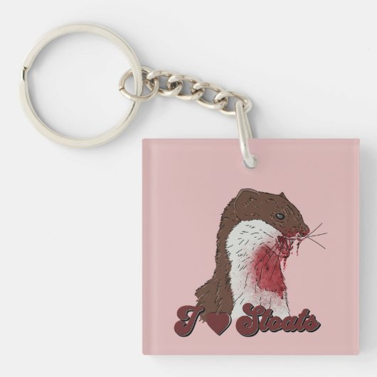 Porte-clés I Love Stoats (Devant)