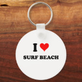 Porte-clés I Love Surf Beach Californie (Recto)
