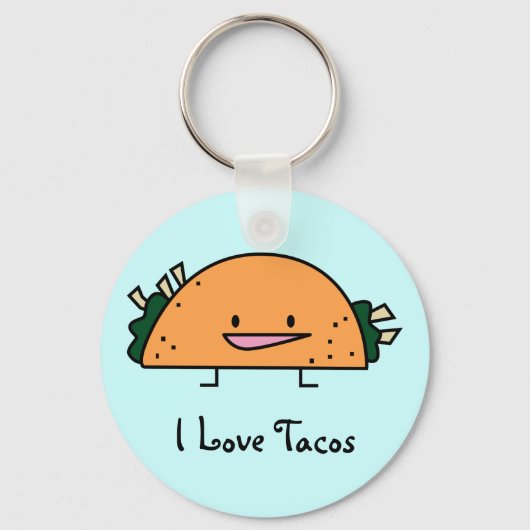 Porte-clés I Love Tacos Key Chain (Recto)