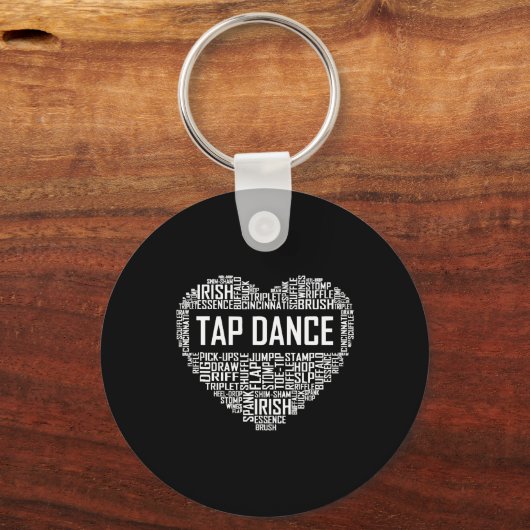 Porte-clés I Love Tap Dance Amoureux des chiens Danser Cadeau (Recto)