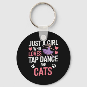Porte-clés I Love Tap Dancing And Cats Cadeaux Tap Dancer Amo