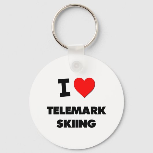 Porte-clés I Love Telemark Skiing (Recto)