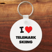 Porte-clés I Love Telemark Skiing (Recto)