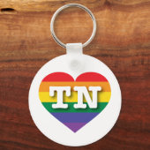Porte-clés I Love Tennessee Rainbow Heart (Recto)