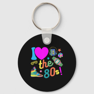 Porte-clés I Love The 80s Funny Retro Party 80's Costume pour