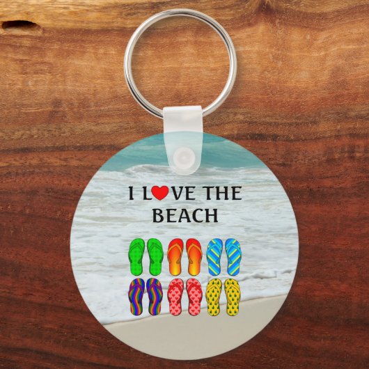 Porte-clés I Love the Beach (Recto)