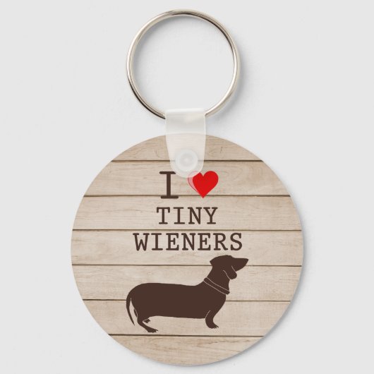 Porte-clés I Love Tiny Wieners Funny Dachshund meme (Recto)