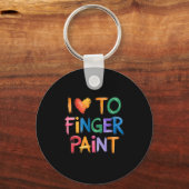 Porte-clés I Love To Finger Paint I'm Paint Couple Valentine (Recto)