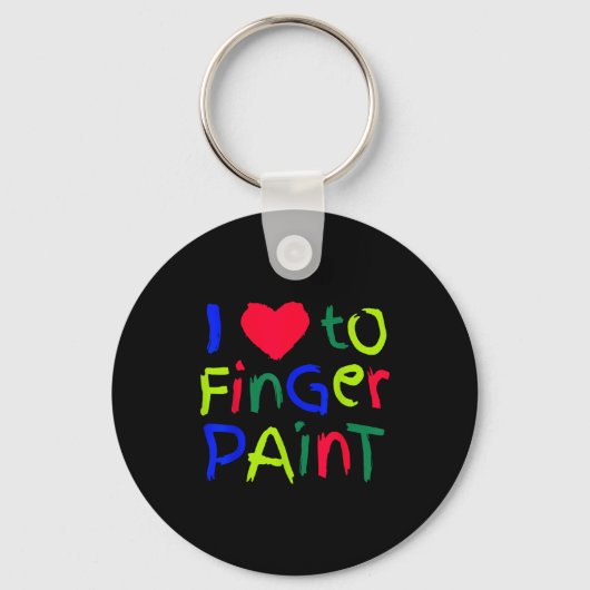 Porte-clés I Love To Finger Paint Matching I'm Paint Couple V (Recto)