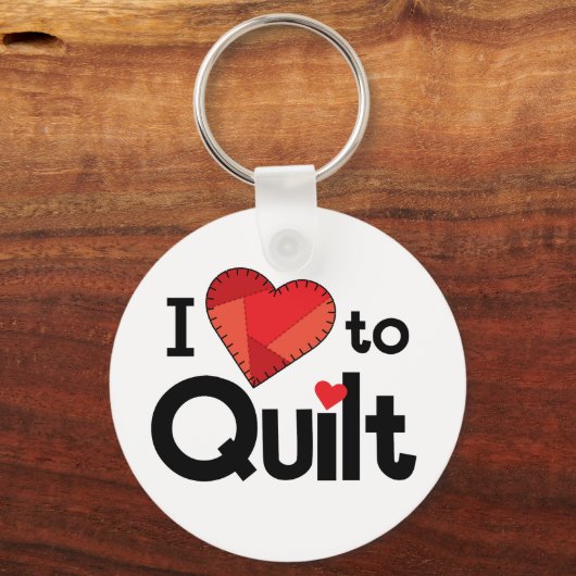 Porte-clés I Love to Quilt - Fun Keychain (Verso)