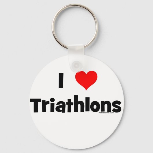 Porte-clés I Love Triathlons (Recto)