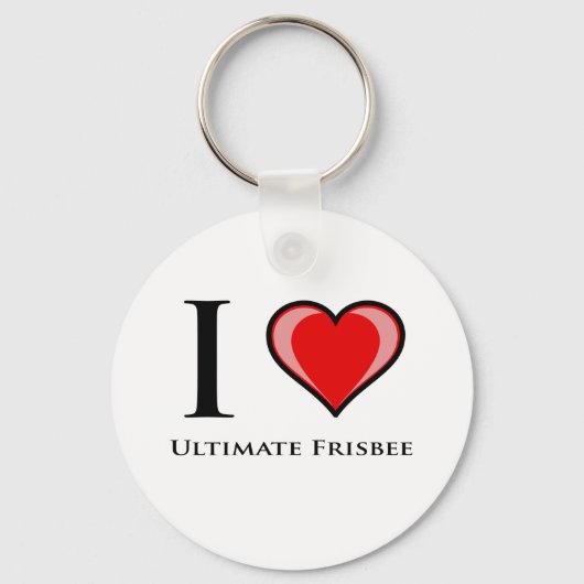Porte-clés I Love Ultimate Frisbee (Recto)