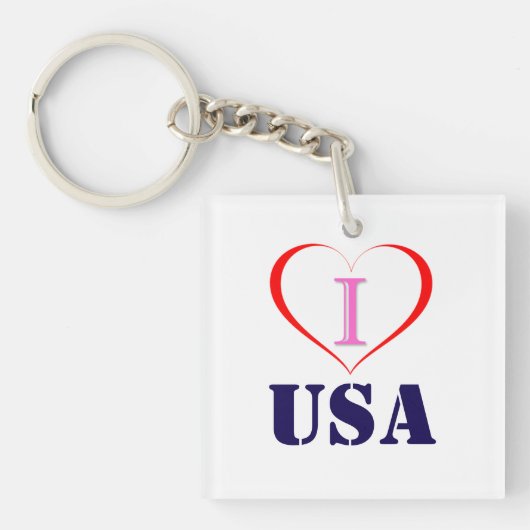 Porte-clés I Love USA (Devant)