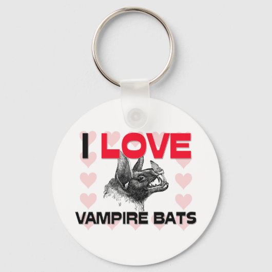 Porte-clés I Love Vampire Bats (Recto)