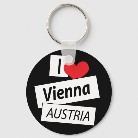 Porte-clés I Love Vienna Autriche (Recto)
