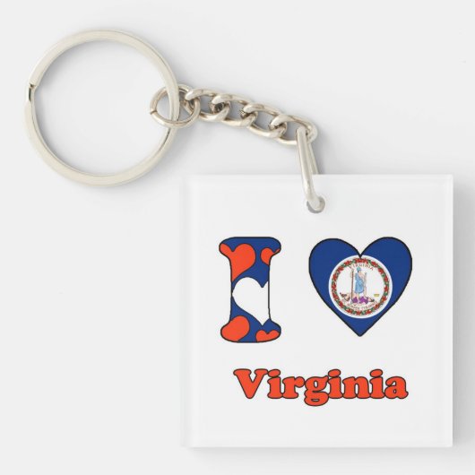 Porte-clés I Love Virginia (Devant)