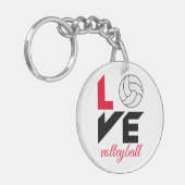 Porte-clés I Love volleyball (Devant gauche)