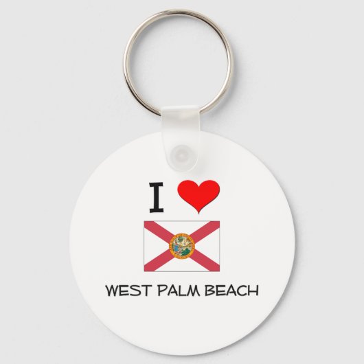 Porte-clés I Love WEST PALM BEACH Floride (Recto)