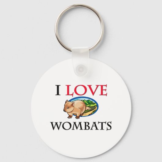 Porte-clés I Love Wombats (Recto)