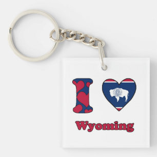 Porte-clés I love Wyoming